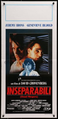 3f817 DEAD RINGERS Italian locandina 1989 Jeremy Irons & Genevieve Bujold, directed by David Cronenberg!