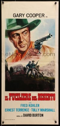 3f833 FIGHTING CARAVANS Italian locandina R1967 Zane Grey, western cowboy Gary Cooper by Piovano!