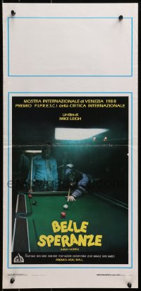 3f848 HIGH HOPES Italian locandina 1989 different image of men shooting pool, directed by Mike Leigh!