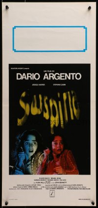 3f888 SUSPIRIA Italian locandina 1977 Argento horror, Mario de Berardinis art, yellow title!