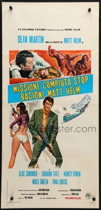 3f895 WRECKING CREW Italian locandina 1969 McGinnis art of Dean Martin as Matt Helm with sexy spy babes!