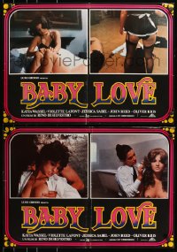 3f921 BABY LOVE group of 4 Italian 19x27 pbustas 1979 Violette Lafont in the title role, different!