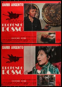 3f923 DEEP RED group of 4 Italian 19x26 pbustas 1975 Dario Argento's Profondo Rosso, cool!