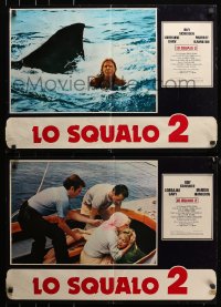 3f912 JAWS 2 group of 2 Italian 18x26 pbustas 1978 Jeannot Szwarc sequel, scenes with Cindy Grover!