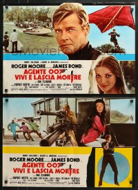 3f986 LIVE & LET DIE group of 10 Italian 18x26 pbustas 1973 Roger Moore as Bond, sexy Jane Seymour!