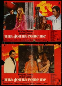 3f928 MS. DON JUAN group of 4 Italian 18x25 pbustas 1973 great images of Brigitte Bardot, Vadim!