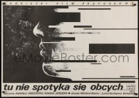 3f398 CHUZHIE ZDES NE KHODYAT Polish 27x38 1987 wild Witold Dybowski profile art!