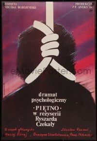 3f416 PIETNO Polish 26x38 1985 Ryszard Czekala, art of hanged man by Maciej Woltman!