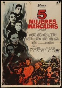 3f074 FIVE BRANDED WOMEN Spanish 1964 Silvana Mangano, Vera Miles, Barbara Bel Geddes, Jeanne Moreau!