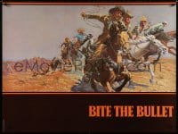 3g007 BITE THE BULLET teaser 30x40 1975 art of Gene Hackman, Candice Bergen & James Coburn!