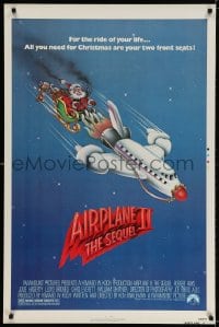3g613 AIRPLANE II printer's test 1sh 1982 Robert Hays, wacky art of Santa Claus dragged by plane!
