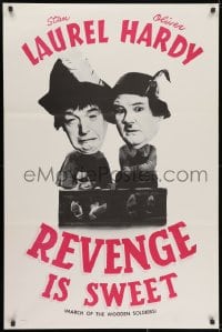 3g628 BABES IN TOYLAND 1sh R1960s great image of Laurel & Hardy, Revenge is Sweet!