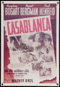 3g248 CASABLANCA 26x38 commercial poster 1980s Humphrey Bogart, Ingrid Bergman, poster image!