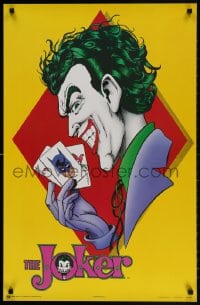 3g280 JOKER 22x34 Canadian commercial poster 1989 great art of him leering with playing cards!