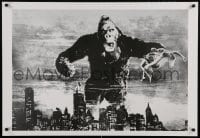 3g282 KING KONG 26x38 commercial poster 1990s best b/w image of the beast over NYC!