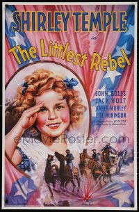 3g285 LITTLEST REBEL 26x40 commercial poster 1999 art of Shirley Temple + soldiers by Maturo!