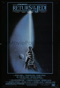 3g293 RETURN OF THE JEDI 24x36 commercial poster 1983 art of hands holding lightsaber by Reamer!