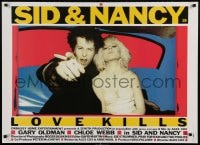 3g294 SID & NANCY 28x38 English commercial poster 1990s Gary Oldman as Vicious, Webb as Spungen!