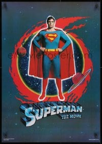 3g302 SUPERMAN 23x32 Scottish commercial poster 1978 comic book hero Christopher Reeve, different!