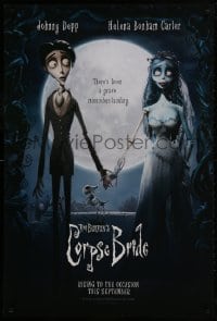 3g679 CORPSE BRIDE teaser DS 1sh 2005 Tim Burton stop-motion animated horror musical!