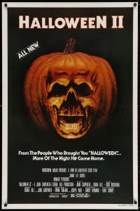 3g754 HALLOWEEN II 1sh 1981 cool jack-o-lantern skull image, more of the night HE came home!