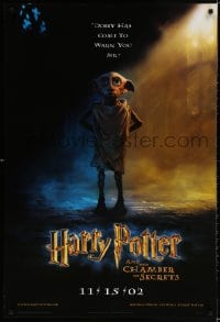 3g758 HARRY POTTER & THE CHAMBER OF SECRETS teaser DS 1sh 2002 Dobby has come to warn you!