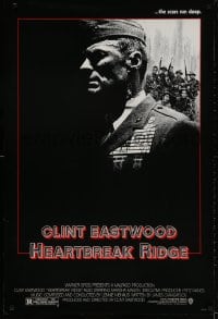 3g761 HEARTBREAK RIDGE 1sh 1986 Clint Eastwood all decked out in uniform & medals!