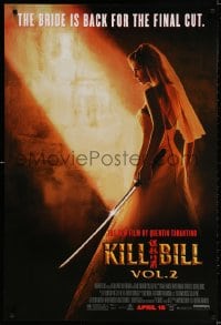 3g803 KILL BILL: VOL. 2 advance 1sh 2004 bride Uma Thurman with katana, Quentin Tarantino!