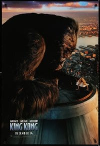 3g805 KING KONG teaser DS 1sh 2005 Naomi Watts & ape on rooftop of Empire State Building!