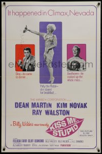3g808 KISS ME, STUPID 1sh 1965 directed by Billy Wilder, Kim Novak, Dean Martin, Ray Walston!