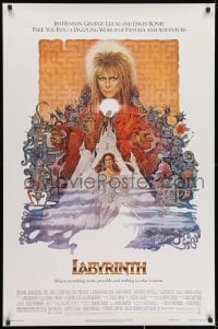 3g812 LABYRINTH 1sh 1986 Jim Henson, art of David Bowie & Jennifer Connelly by Ted CoConis!