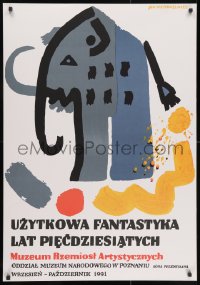 3g231 UZYTKOWA FANTASTYKA LAT PIECDZIESIATYCH exhibition Polish 27x38 1991 Jan Mlodozeniec art!