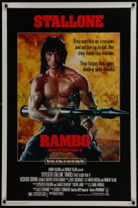3g868 RAMBO FIRST BLOOD PART II 1sh 1985 no law, no war can stop Sylvester Stallone!