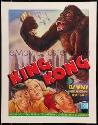 3g173 KING KONG 16x20 REPRO poster 1990s Fay Wray, Robert Armstrong & the giant ape!