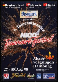 3g418 5TH INTERNATIONALES NICO FEUERWERK-FESTIVAL 24x33 German special poster 1998 fireworks!