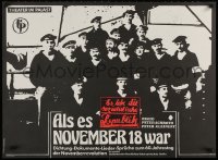 3g316 ALS ES NOVEMBER 18 WAR 23x31 East German stage poster 1978 image of secret sailor's council!