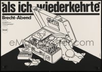 3g317 ALS ICH WIEDERKEHRTE silkscreeen 23x32 East German stage poster 1980s K.H. Drescher art!