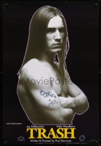 3g422 ANDY WARHOL'S TRASH 27x40 special poster R2000 close up of barechested Joe Dallessandro!