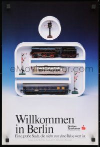 3g123 BERLINER SPARKASSE model trains style 14x21 German advertising poster 1990s cool design!