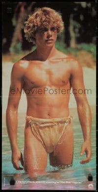 3g430 BLUE LAGOON 11x22 special poster 1980 great image of barechested young Christopher Atkins!