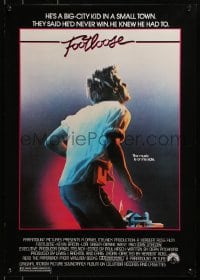 3g155 FOOTLOOSE mini poster 1984 teenage dancer Kevin Bacon has the music on his side!
