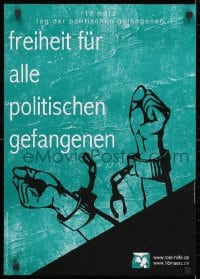 3g480 FREIHEIT FUR ALLE POLITISCHEN GEFANGENEN 17x24 German special 1990s political prisoners!