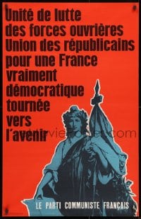 3g481 FRENCH COMMUNIST PARTY 25x39 French special poster 1962 Parti Communiste Francais!