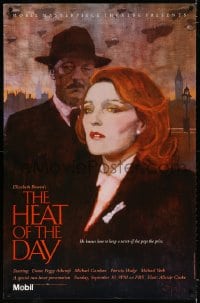3g083 HEAT OF THE DAY tv poster 1990 cool artwork by Bernie Fuchs in London, Big Ben!