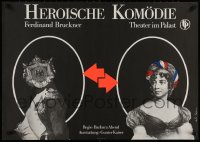 3g354 HEROISCHE KOMODIE 23x32 East German stage poster 1986 Ferdinand Bruckner!