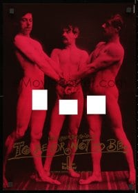 3g133 HOT RUBBER COMPANY 17x24 Swiss advertising poster 1990s HIV/AIDS, naked guys, to be or not to be!