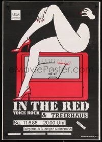 3g105 IN THE RED 24x34 German music poster 1988 sexy artwork by Irene Muller & Margot Kreuder!