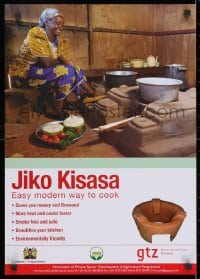 3g500 JIKO KISASA 17x24 Kenyan special poster 1990s inbuilt household stoves!