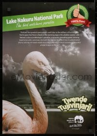 3g507 KENYA WILDLIFE SERVICE 17x24 Kenyan special poster 1990s Lake Nakuru National Park!