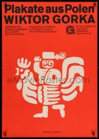 3g215 PLAKATE AUS POLEN WIKTOR GORKA 23x33 East German museum/art exhibition 1969 & Muller!